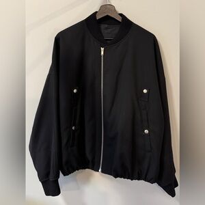 Jil Sander Black Bomber Jacket